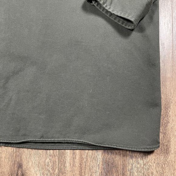 VTG Tommy Hilfiger Surplus Sz L Army Green Long Sleeve Button Up Thick Shirt - Picture 13 of 15